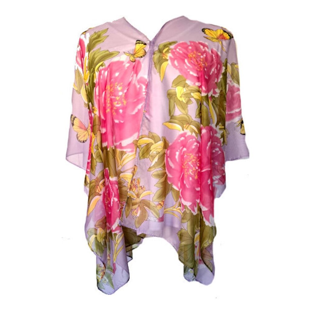 SHEER LAVENDAR/PINK SHAWL, WEST LOOP